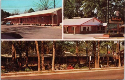 Tick Tock Motel & Restaurant Swainsboro GA Georgia c1970 Vintage Postcard H14