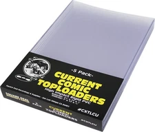 (25) CXTLCU Current Comic Book Topload Holder Top Loader PVC Holder Sleeve NEW