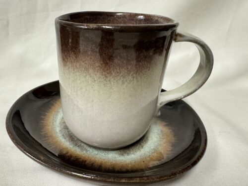 (11 Piece) Peter Pots Pottery Stoneware Mahogany Brown 4-CUP TEA SET FOR FOUR - Picture 2 of 16