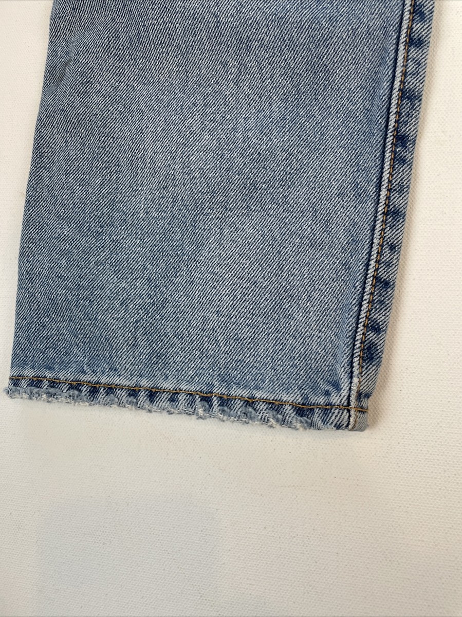 Levi's Premium Denim 502 Blue Jeans Modern Big E Leather Patch