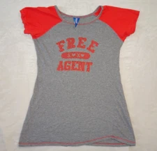 Monday Blues Women Top Free Agent Beaded Long Loose Flowy Cap Sleeve Medium Gray