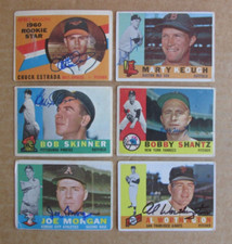 1960 TOPPS BASEBALL SIGNED AUTOGRAPH CARD SINGLES U-PICK CHOOSE UPDATED 4/24
