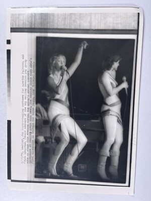 ABBA Photograph Agnetha Faltskog Anni-Frid Lyngstad On Stage Original c.1979