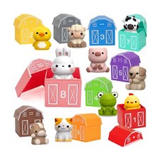 Learning Toys for 1,2,3 Year Old Toddlers, 20Pcs Farm Animals Toys Montessori...