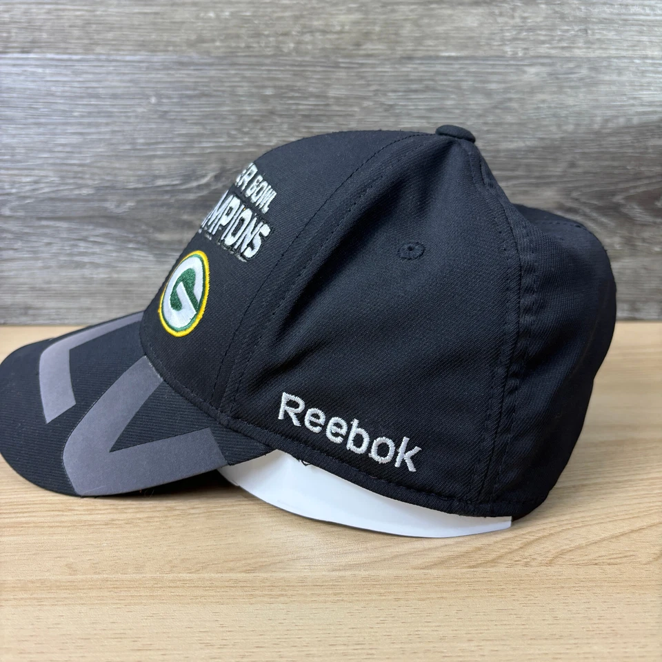 Gorra ajustada Green Bay Packers talla única negra Super Bowl NFL fútbol Reebok Foto 4 de 4