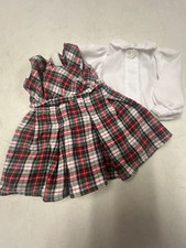 AMERICAN GIRL PLEASANT COMPANY MOLLY SCHOOL PLAID JUMPER DRESS W WHITE BLOUSE