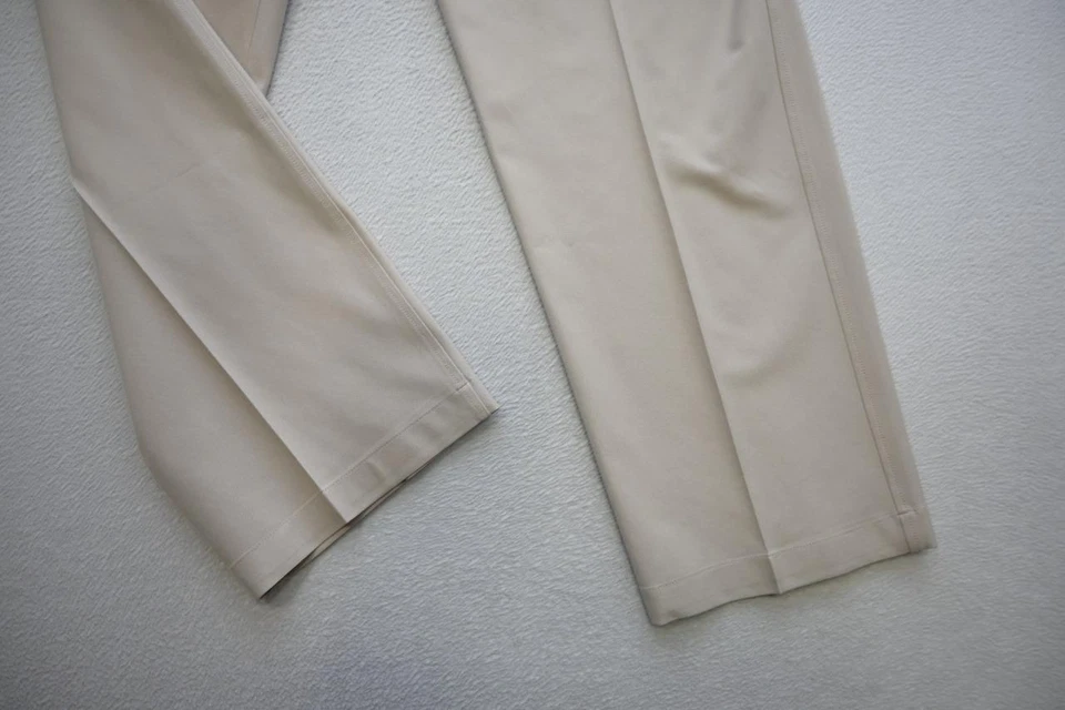 Calça de golfe Dunning bege lisa solta ajuste seco desempenho masculina tamanho 40 x 30 - Imagem 4 de 4