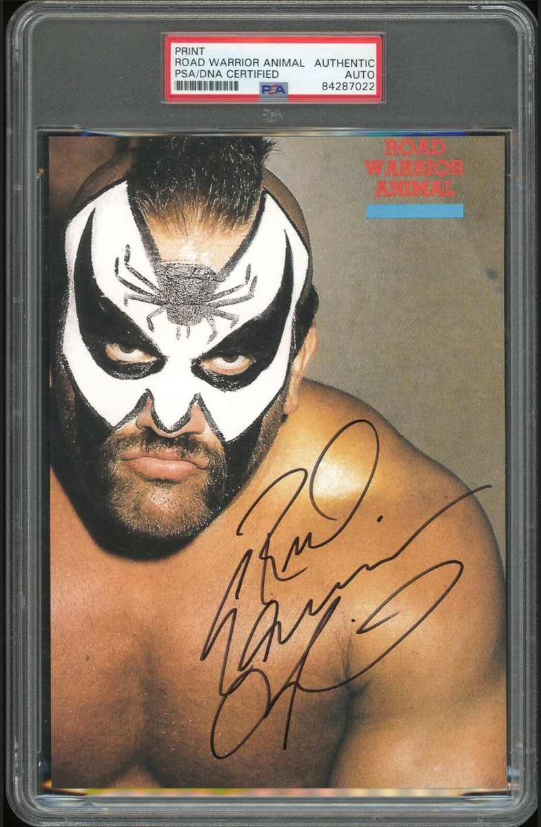 スポーツ選手 THE warroar message autograph Road Warrior Animal PSA/DNA Autograph Certified Signed Auto