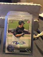 DREW WEEKS 2016 BOWMAN ROOKIE AUTO ROCKIES!