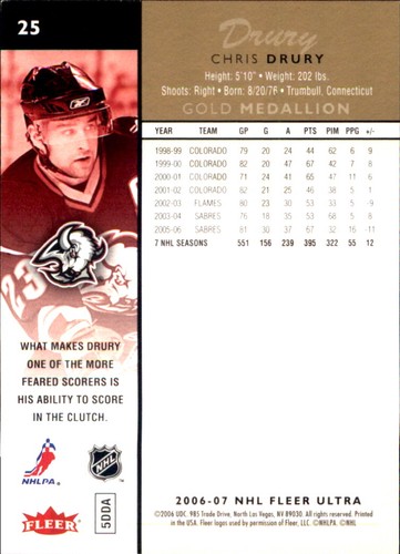 2006-07 Fleer Ultra NHL Hockey SPs RCs Inserts Stars VOUS CHOISISSEZ 🥅🏒 Upper Deck - Photo 92 sur 249