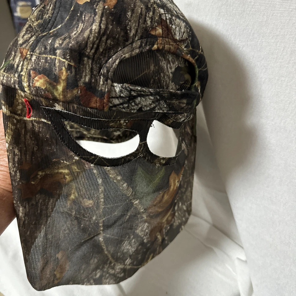 QuikCamo® Cap Mossy Oak Camo rear Face Mask Hat Camouflage Adjustable 59cm - Image 3 of 4
