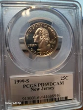1999-S 25C State Quarter Delaware PCGS PR69 DCAM CLAD 0402