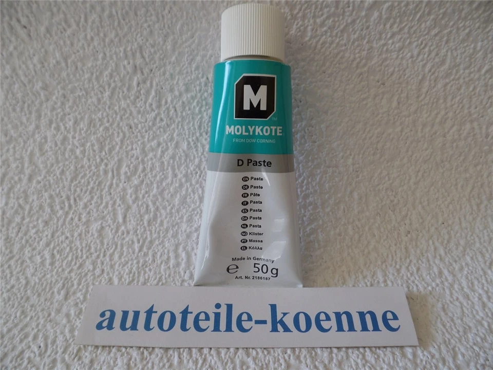 50g Tube Molykote D Paste helle Festschmierstoffpaste für Montage und Einlauf