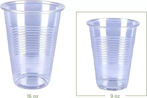 100-Pack 9 oz Clear Disposable Plastic Cups | Heavy Duty Party Cups | BPA-Free - Picture 3 of 6