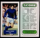 ITALY - JUVENTUS - PAOLO ROSSI Score UK football trade card - scarce