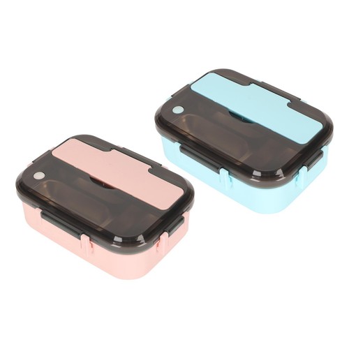 Box Round Portable Ergonomic Handle Isolation Lunch Box For Office (Vert Foncé