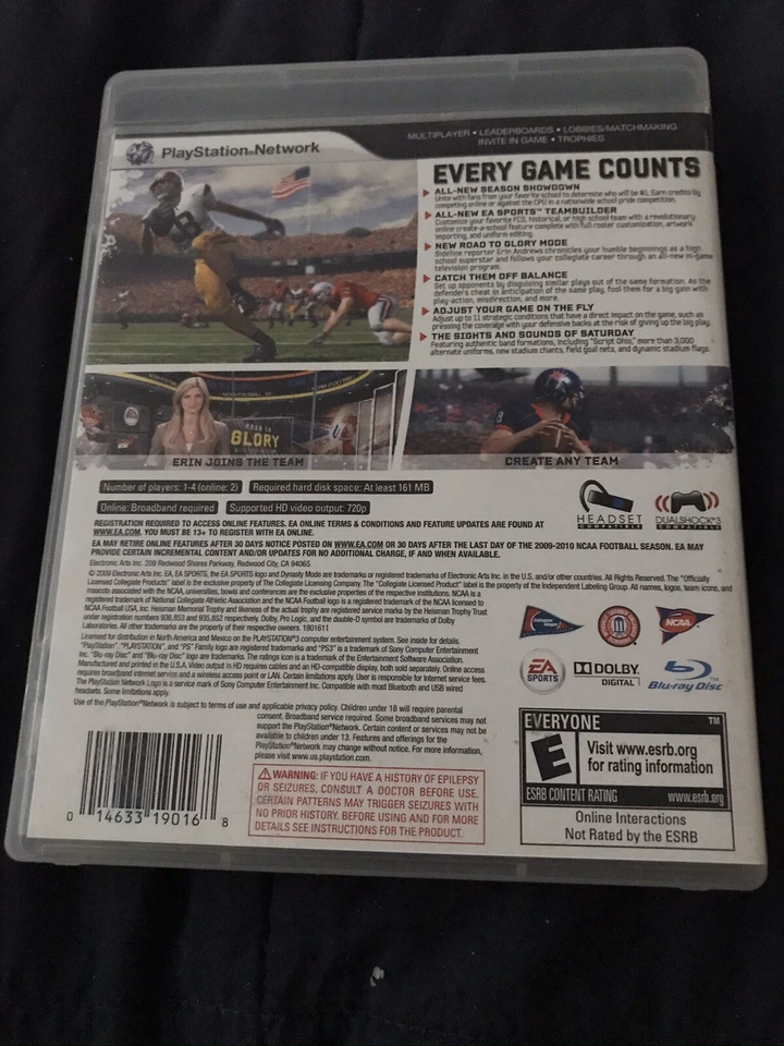 Playstation 3-Sony-2009-NCAA Football 10 EA Sports - Image 2 of 3