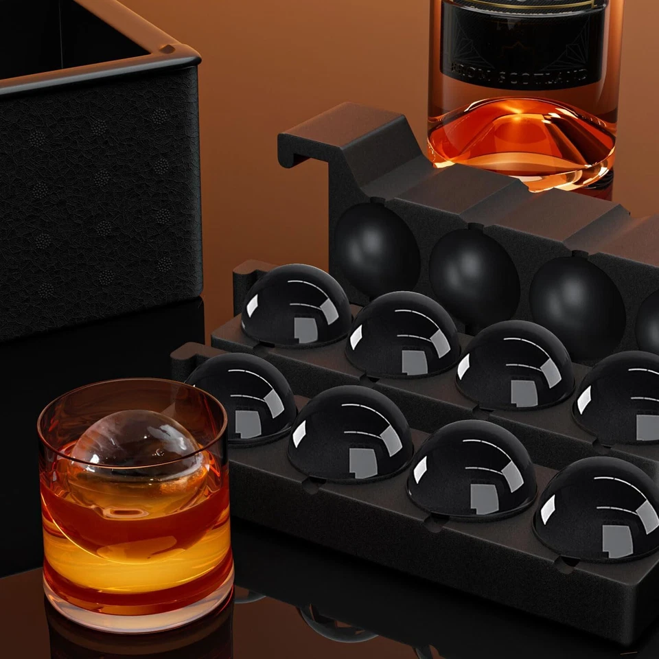 Máquina de bolas de hielo transparente para bandeja de cubitos de hielo circular de whisky hacer esfera de hielo de 2 pulgadas Foto 2 de 4