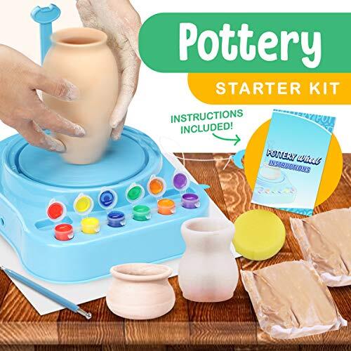 Mini Kids Complete Painting Kit for Beginners with Modeling Pottery