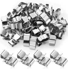 50 Pcs Trailer Frame Wire Clips Stainless Steel Metal Cable Clips 0.89 Inch New