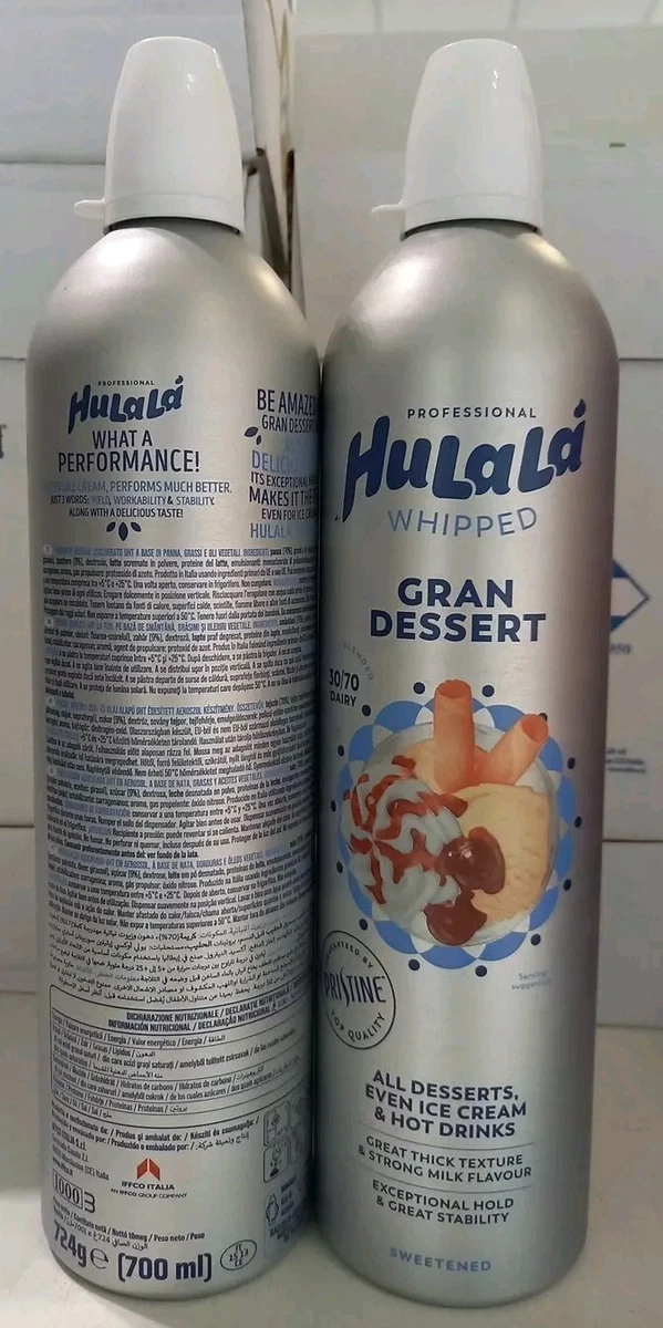 2 Stück Gran Dessert Professional Hulala Creme Spray 700 ml