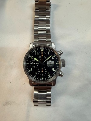 Fortis professional space chronograph, box, no papers,597.11.141,  works well