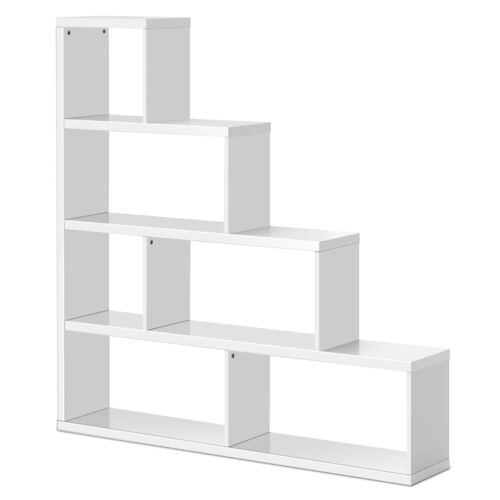 Costway 6 Cubes Ladder Shelf Modern Corner Bookshelf Display Rack Freestanding