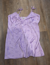 Girls Purple Butterfly Print A-Line Knee Length Dress M, Bow, Adjustable