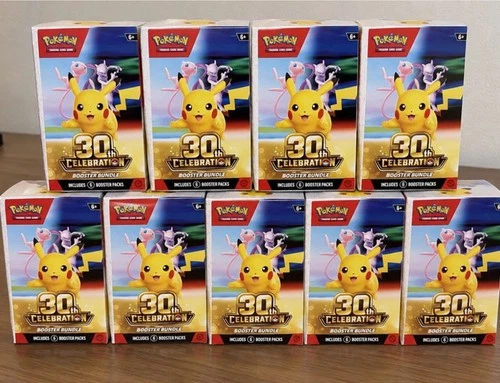 9X Pokemon 30th Anniversary Booster Bundle Sealed Brand New
