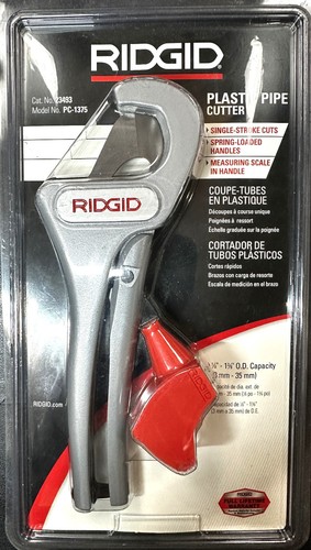 RIDGID 23493   #PC-1375 Single Stroke Plastic Pipe / Tubing Cutter, 1/8"- 1-3/8" - Picture 1 of 6