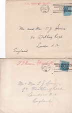 PRZECENIONE Dwie osłony statków S Queen Elizabeth wysłane w 1946 roku Nowy Jork do Londynu, Wielka Brytania