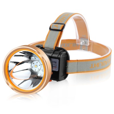 Faro LED Da Caccia Superbright - 2 Modalità Di Luce - Bianco/Nero Oro