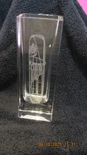 CHARLES RENNIE MACKINTOSH GLENCAIRN  CRYSTAL VASE 14.5cm TALL