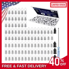 100 Pcs Rubber Tire Nail Repair Kit Screw In Tire Plugs for Car Truck SUV Van