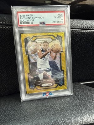 2023 PRIZM GOLD WAVE ANTHONY EDWARDS PSA 10 (5/10) 