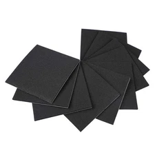 Black Adhesive Foam Pads 4X4 10 Pack Neoprene Anti Vibration Cushion Sheets