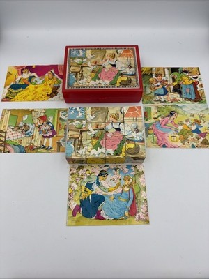 Hermann Eichhorn Wood Fairy Tales Puzzle Blocks w/ Case West