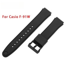 Silicone Watch Strap Replacement Band for Casio F-84/F-91W/F-94/F-105/F-108/A158