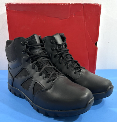 Reebok Sublite Cushion RB8605 Black Leather Tactical Side Zip Mens 6 Womens 8 Men main image 2
