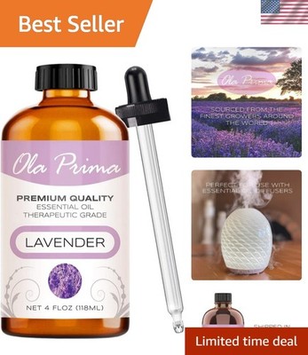 Versatile 4 oz Lavender Essential Oil: Ideal for Diffusers, Soap & Candle Making