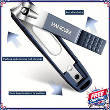 Toe Nail Clippers Splash Proof Heavy Duty Large Trimmer Nipper for Thick Nails