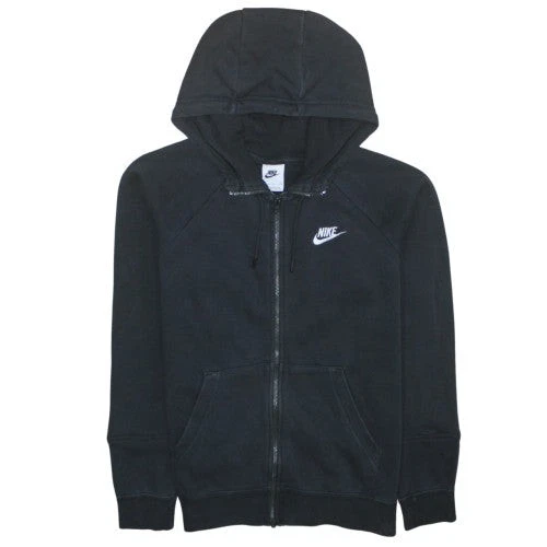 Nike Women's Black Full Zip Hoodie Small Hooded Sweatshirt