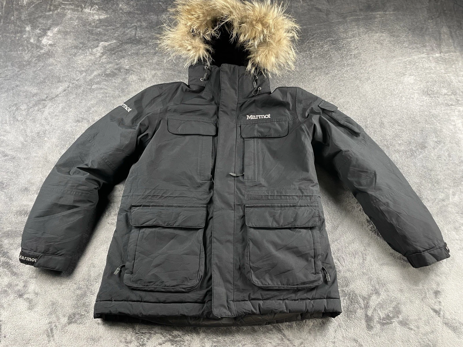 Marmot Mountain Parka Gore-tex Jacket Size Xl Teens Xs Adult Goose Down Hooded