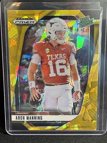 Arch Manning 2025 Panini Prizm Draft Picks Rated Rookie Gold Ice Prizm #166 RC