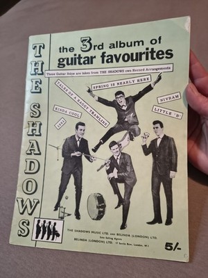 Vintage The Shadows Notenheft 1962 3rd Album of Guitar Favourites Noten Buch B1