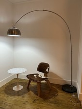 Chrome Floor Arc Lamp Mid Century Style With Marble Base