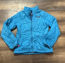 Patagonia Nano Puff Diamond Quilt Jacket Youth XL 14 Thermal Blue Insulated