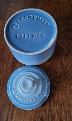 LE CREUSET Sugar Bowl With Lid, 300ml in Costal Blue *RARE* - Picture 4 of 4