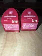 L'eggs Sheer Elegance SHAPERS Extended Control Top 2 Pantyhose Sun BeigeSize B