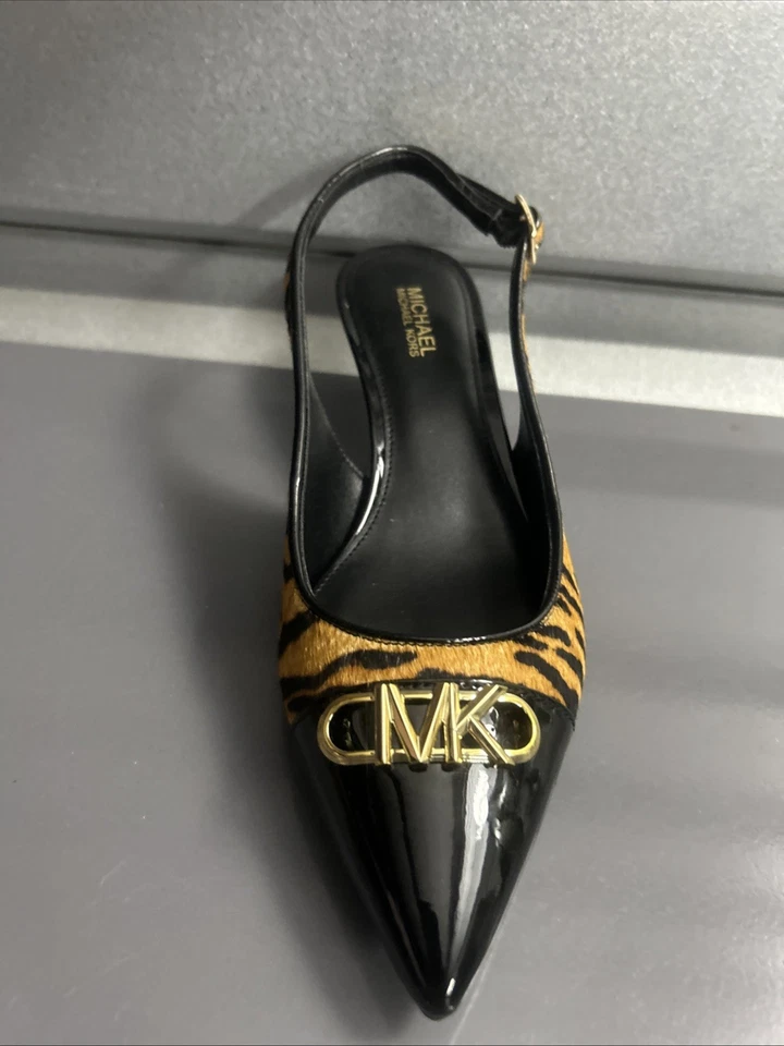 NUEVO Michael Kors Parker Flex 7.0 Estampado de Tigre Cabello de Becerro Zapatos con Cordones $125 Nuevos Foto 2 de 4